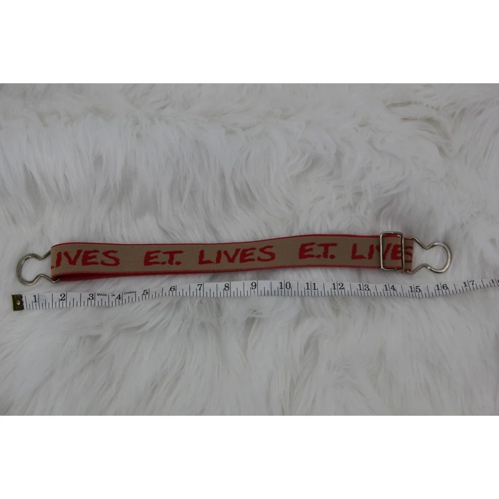 1980's RARE Vintage E.T. Lives Extra Terrestrial Adjustable Tan Red Belt Movie